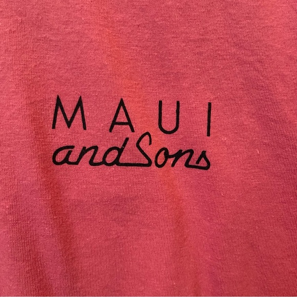 Maui & Sons “Cookie Logo” t-shirt (Deep Coral) - Picture 4 of 6